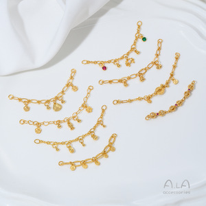 Retención de Color Fuerte, Chapado en Oro Real de 24 Piezas, Doble Colgante, Pulsera de Perlas y Cristal Hecha a Mano, Collar, T - Product Image 1