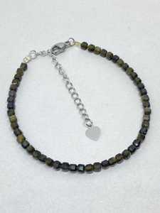 Pulsera de Obsidiana Dorada con Cuentas Facetadas en Forma de Cubo, Cristal Natural, Ajustable, para Sanación, Meditación, Yoga, Piedra de Nacimiento - Product Image 4