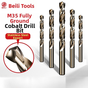 Foret BEILI DIN338 M35 en cobalt entièrement affûté, haute dureté, résistant à l'usure <span class=keywords><strong>pour</strong></span> l'acier inoxydable, <span class=keywords><strong>la</strong></span> fonte et les alliages d'aluminium - Product Image 1