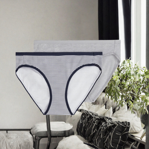 Braguitas de Bikini Triangulares de Cintura Media para Mujer, Talla Grande, de Algodón Sin Costuras, Antibacterianas, Ecológicas, con Logotipo en la Cintura - Product Image 2