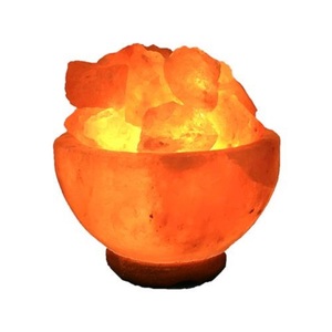 Lampe de sel de l'Himalaya avec cristaux pour éclairage d'ambiance, lampe de table - Product Image 2