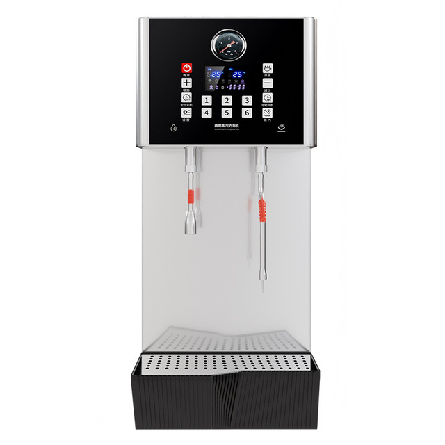 Huli Fully Automatic Commercial Electric Milk Frother Stainless Steel LCD Temperature Control Steam Water Boiler for Tea Shops