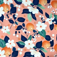 Tela Crepé Koshibo de Poliéster 100% con Estampado Digital, Diseño Floral Personalizado, Tejido de 125 g/m² para Vestidos y Ropa