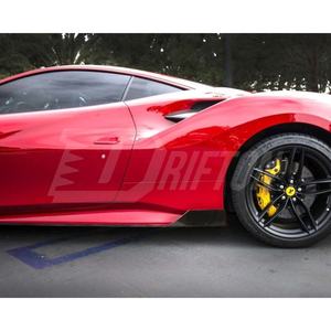 Faldones Laterales de Fibra de Carbono Seca de Primera Calidad 3K/6K/12K con Acabado Brillante y Mate para Ferrari 488 GTB Spider 2015-2019 - Product Image 4