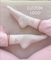 Chaussettes antidérapantes tricotées mi-mollet POPSOX personnalisables avec logo pour Pilates, Yoga, Reformer, danse et sports d'intérieur