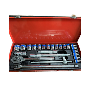 24Pcs CR-V Nhanh Chóng Phát Hành Ratchet Cờ Lê Ổ Cắm Bộ Không Sạc Hướng Dẫn Sử Dụng Cơ Chế Kim Loại Thanh Trượt Tự Động Sửa Chữa Tay Công Cụ Kit - Product Image 2