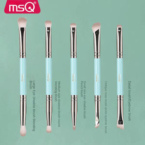 5pcs pinceaux de maquillage bleu à double extrémité pour correcteur et crayon à sourcils Mini sac préféré des filles - Product Image 2