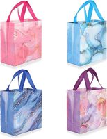 Vente en gros de sacs-cadeaux non tissés en marbre Sacs fourre-tout réutilisables adaptés aux enfants adultes Anniversaire Fête des mères Fête des pères Baby Shower