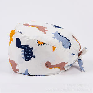 Casquette chirurgicale unisexe en tissu sergé imprimé pour chirurgie buccale, salle d'opération, casquette de médecin, turban, en pur coton respirant - Product Image 4