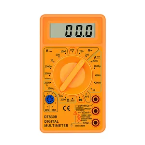 Multímetro digital portátil eletrônico, multi metros para testador de voltagem dc de resistência ac DT-830B