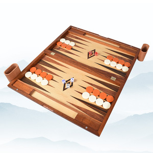 Set di Backgammon Pieghevole Artigianale ad Alta Compatibilità, Layout Classico, Intrattenimento Domestico, Regali per le Feste, Collezioni per Amanti dei Giochi - Product Image 1