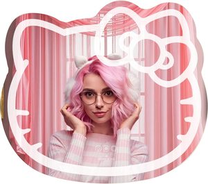 Moderno <span class=keywords><strong>Hello</strong></span> <span class=keywords><strong>Kitty</strong></span> LED Vanity Mirror Light Touch Baño <span class=keywords><strong>Pared</strong></span> Decorativo Irregular <span class=keywords><strong>Espejo</strong></span> Interruptor - Product Image 1