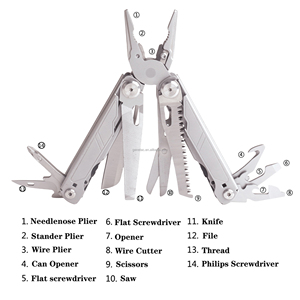Multi-<span class=keywords><strong>outil</strong></span> professionnel 17-en-1 avec lame de gaine en nylon incluse cadeaux de camping et de chasse de survie de qualité bricolage pour les hommes papa - Product Image 2