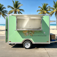 Remorque de camion-restaurant en fibre de verre, remorque de kiosque alimentaire pour limonade, remorque de chariot alimentaire mobile commercial pour boissons avec climatiseur