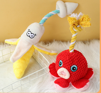 Jouets pour chiots en forme de ballon, en matière pelucheuse personnalisée, avec nœuds de corde simulés, jouets interactifs pour animaux de compagnie, jouets pour chiens