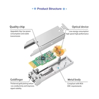 Transceiver 10G SFP+ SR 850nm 300m LC Duplex MMF Modul Serat Optik Multi-mode DDM untuk Switch Jaringan Ethernet Kecepatan Tinggi