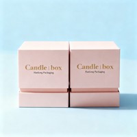 Boîtes rigides de luxe haut de gamme pour bougies, avec logo estampé or, pour cadeaux, emballage de pots de bougies