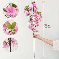 Fleurs artificielles de cerisier en fleurs à longues branches pour arche de mariage, toile de fond, décoration florale pour fêtes à domicile