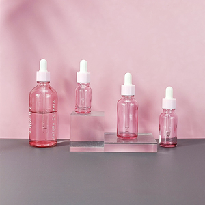 Custom Round Glass Dropper <b>Bottle</b> Pink 1oz 2oz 3oz 4oz 5oz 15ml 50ml 100ml 120ml Glass Essential Oil Dropper <b>Bottle</b> - Product Image 1