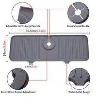 Tapis de protection d'évier en silicone écologique, pliable, antidérapant, séchage rapide, pour robinet et égouttoir, accessoires de cuisine