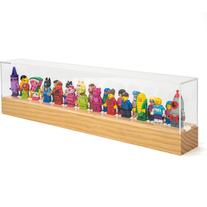 Vitrine en bois pour figurines avec protection UV : Support de <span class=keywords><strong>rangement</strong></span> pour figurines <span class=keywords><strong>Lego</strong></span> - Product Image 1