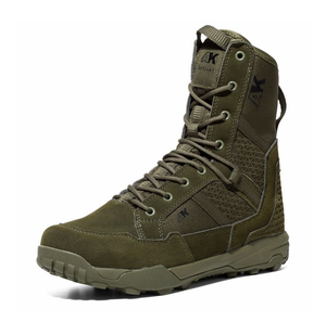 TSB4 AK Aeisk New Coyote ATLAS Footwear 8inch Side Zip Suede German Outdoor <b>Hiking</b> <b>Boots</b> - Product Image 2