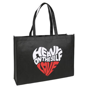 ब्लैक पीपी पर्यावरण के अनुकूल कस्टम लोगो ब्रांड प्रिंट गैर-बुने शॉपिंग बैग के साथ टिकाऊ सुपरमार्केट - Product Image 5