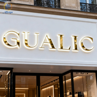 Panneaux de signalisation extérieure pour devanture de magasin, lettres 3D en métal avec éclairage LED, enseigne personnalisée avec logo lumineux, décoration pour entreprises