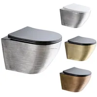 Серебристый рисунок современный домашний керамики ванных комнат без оправы для настенного монтажа настенный туалет подвесной P ловушка Туалет