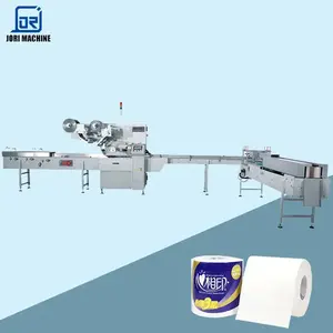 Full automatic single roll toilet tissue paper wrapping machine paper roll wrapping machine for small business