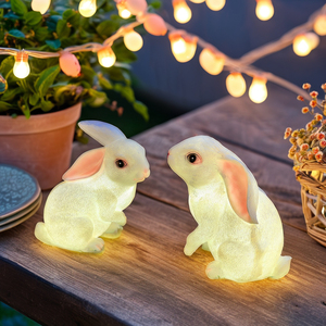 Día de Acción de Gracias 3D conejo jardín resina polivinílica patos y gansos accesorios de granja Led <span class=keywords><strong>escultura</strong></span> de pollo luminosa para decoración de Navidad - Product Image 1