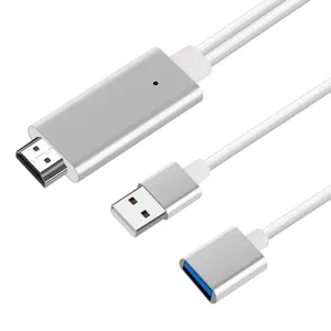 สาย USB3.0 เป็น HD พร้อมตัวแปลง HD ชาร์จ USB เหมาะสําหรับโทรศัพท์มือถือ อะแดปเตอร์ USB เป็น HD 1080P สาย AV