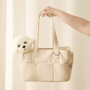 Bolso de Hombro Portátil de Lona Suave con Cierre de Cremallera <span class=keywords><strong>para</strong></span> Perros Pequeños y Gatos, Transportín <span class=keywords><strong>para</strong></span> Cachorros <span class=keywords><strong>Chihuahua</strong></span> Yorkshire - Product Image 2