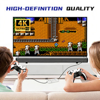 Konsol Video Game Retro M15 4K dengan Pengontrol Gamepad Nirkabel 2.4G, 64G, 20000 Game PS1 NES untuk Game Arcade