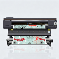 Impresora de sublimación de inyección de tinta Fedar de 1900 mm de segunda mano, modelo 5193E con tres cabezales de impresión I3200 para tela de poliéster flexible