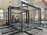 Maison conteneur extensible à double aile de 28 m², structure en acier pliable de 700 mm pour le transport, vente directe usine Shandong