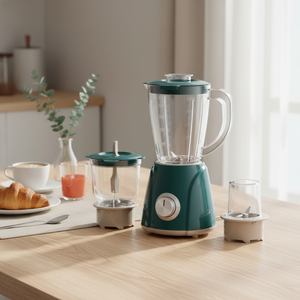 Blender portable, mixeur pour la maison et l'extérieur, électrique, 3 vitesses, capacité de 1,5 L, multifonctionnel, 4 lames, mixeur pour smoothies aux fruits - Product Image 3