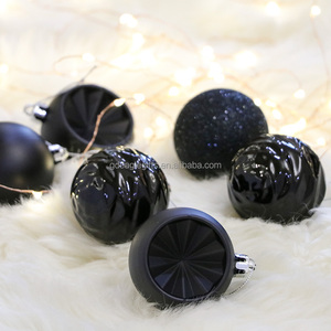 Eaglegifts biểu tượng tùy chỉnh in Xmas bóng Polystyrene 6cm lớn tay sơn màu đen giáng sinh bóng nhựa - Product Image 6