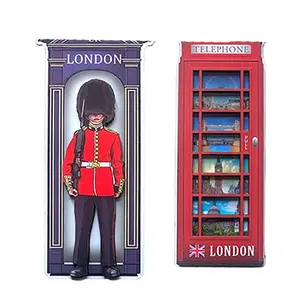 Lembrança 3d personalizada de londres, artesanato em madeira, corte a laser, olho de londres, marcação de paisagem, reino unido, presentes de viagem, grande, torre ben, ímã de geladeira mdf