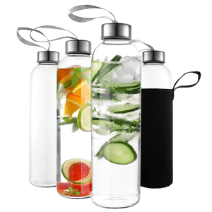 Bouteilles d'eau en verre transparentes vides de 300 ml, 420 ml, 500 ml, bouteilles de sport, bouteilles en verre pour l'automobile - Product Image 1