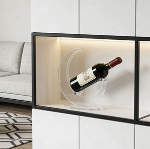 Exhibidor de Vino Acrílico en Forma de Luna Personalizado, Diseño Moderno, Lujoso y Elegante, Adecuado para Hoteles, Restaurantes, Bodegas - Product Image 5