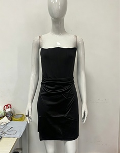 Vestido Mini Corsé de Satén sin Tirantes, Fruncido, Ajustado, sin Espalda, <span class=keywords><strong>para</strong></span> Fiesta, Noche, Cóctel, Vestidos de Mujer Sehe Fashion - Product Image 6