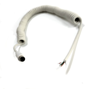 Spiralkabel <span class=keywords><strong>Seige</strong></span> Grau DIN 5-polig Weiblich Frei Offen Gewickelt PVC PUR Spirallängskabel Verlängerungskabel - Product Image 1