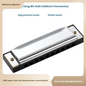 <span class=keywords><strong>Harmonica</strong></span> Diatonic <span class=keywords><strong>Blues</strong></span> 10 trous C Key avec corps en aluminium écologique finition dorée pour débutants et jouets pour enfants - Product Image 6