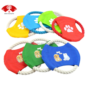 Disco Volador <span class=keywords><strong>de</strong></span> Lona y Cuerda <span class=keywords><strong>de</strong></span> Algodón Duradero con Logotipo Personalizado <span class=keywords><strong>de</strong></span> Alta Calidad 2026 para Mascotas, Juguete para Perros para Juegos <span class=keywords><strong>de</strong></span> Lanzar y Tirar - Product Image 2