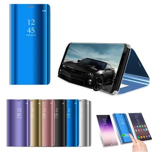 Smart Leather Back Cover Stand Mirror Flip Case For Samsung Galaxy S24 S23 Ultra A34 5G A54 M33 M23 S22 S21 S20