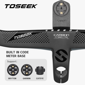 <span class=keywords><strong>Guidon</strong></span> de vélo de route en fibre de carbone aérodynamique léger intégré avec <span class=keywords><strong>support</strong></span> d'ordinateur intégré et potence de 28,6 mm de diamètre - Product Image 4