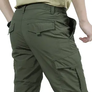 Quick Dry Casual Pants Men Summer Style Trousers Men&#39;s Tactical Cargo Pants Male Lightweight Waterproof Trousers