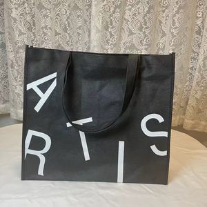 Custom Geometric Print Logo Nonwoven Medium Size Reusable Tote <b>Bags</b> for Shopping and Groceries - Product Image 5