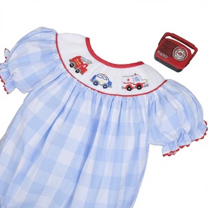 Mono de Invierno para Bebé Niña con Estampado Zigzag Rojo, Mangas Cortas, 100% Algodón, Cierre de Botones - BB3029 - Product Image 1